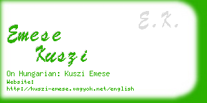 emese kuszi business card